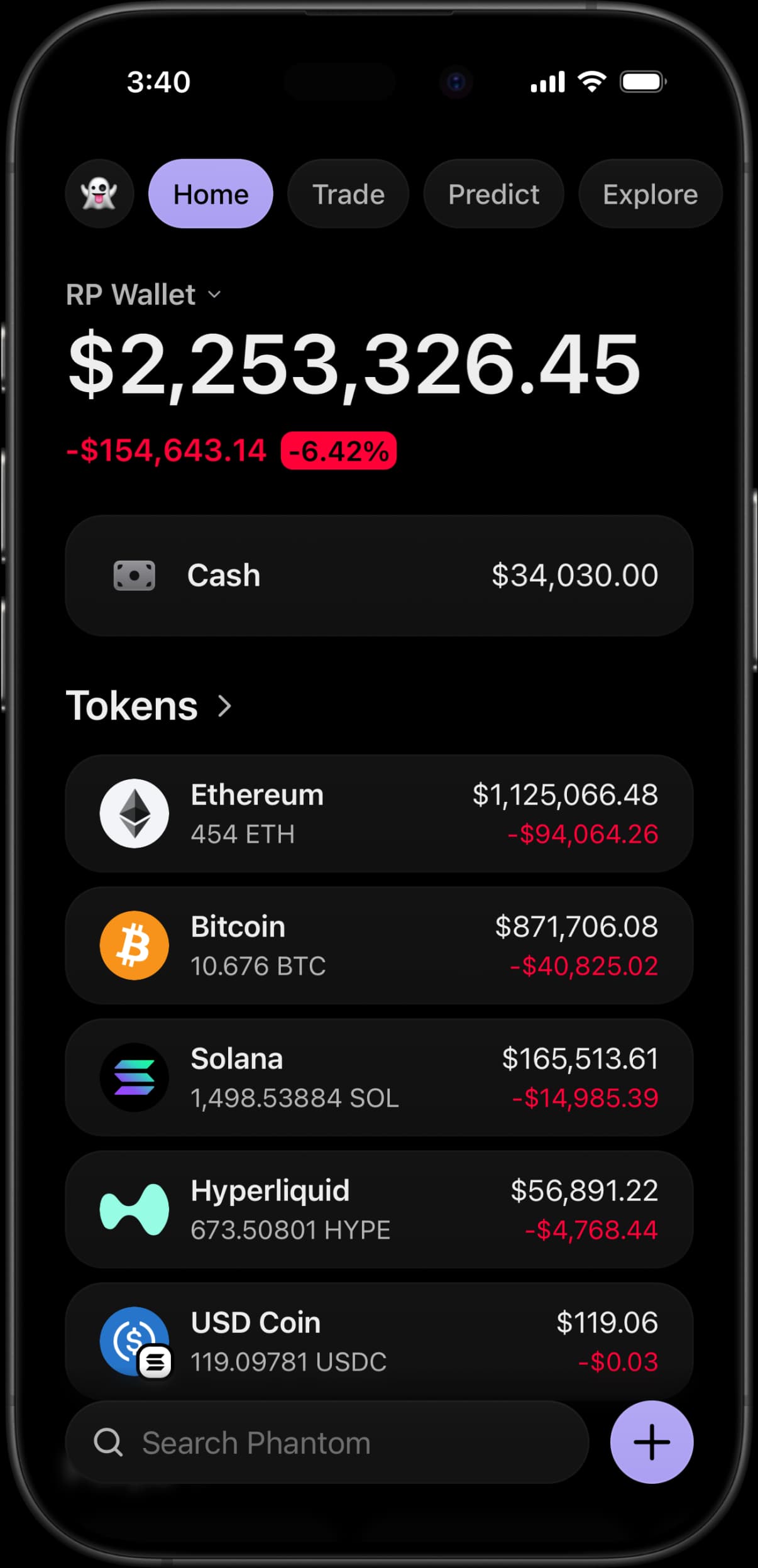 Phantom Wallet Simulator